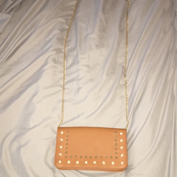 Charlotte Russe Handbags - Tan Cross body Purse